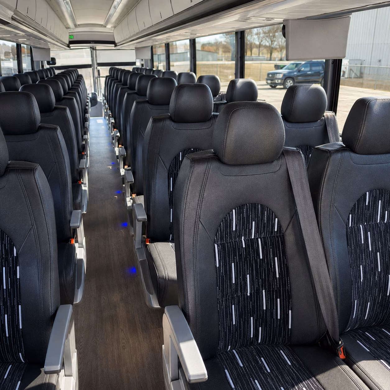 56 passenger charter bus interior